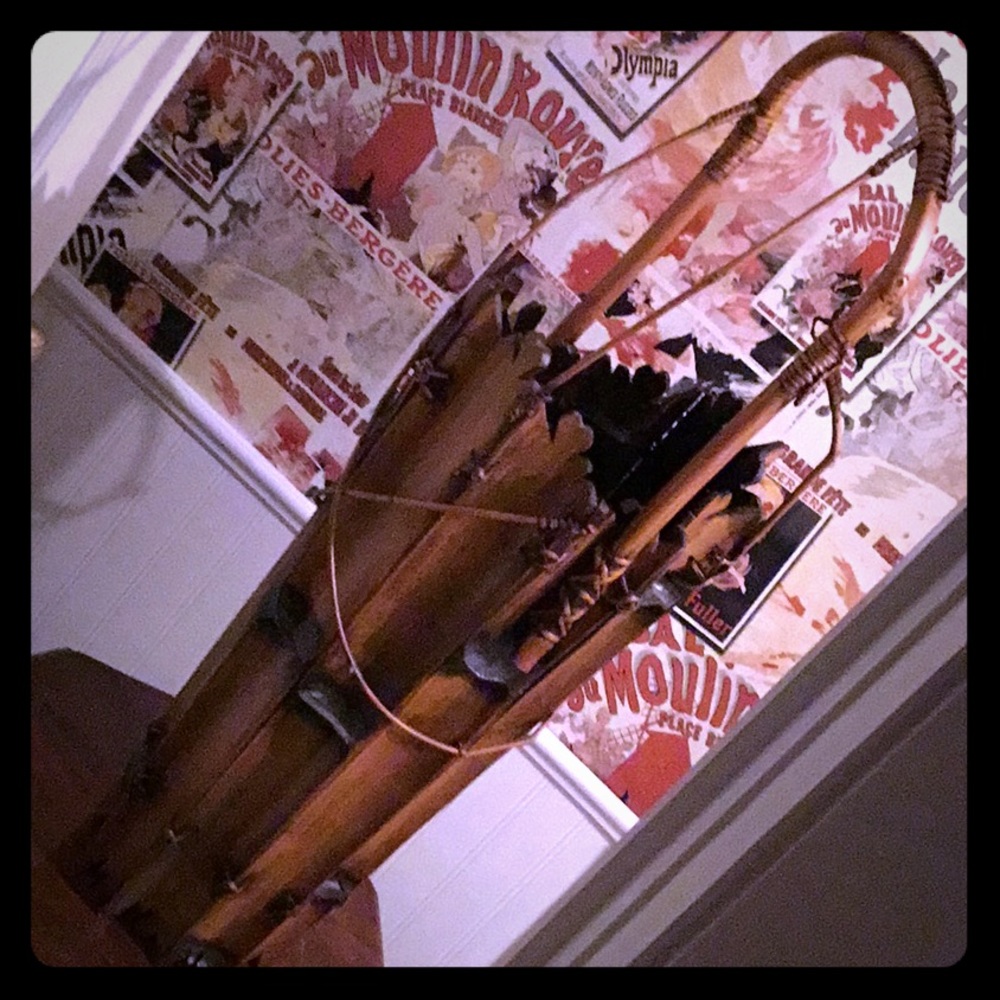 Vintage Handmade Bamboo umbrella cane basket stand